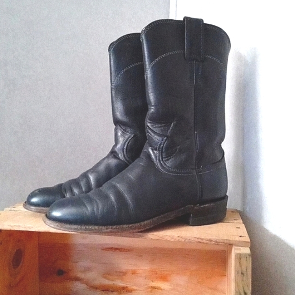 WOMENS GRAY JUSTIN COWBOY BOOT SIZE 5B